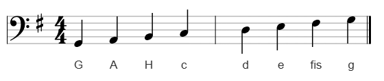 G-Dur im Bassschlüssel
