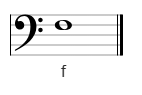 Bassschlüssel mit kleinem f