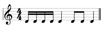 Beispiel Notation im 4/4-takt