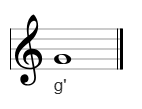 Violinschlüssel mit eingestrichenem g.