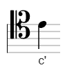 Eingestrichenes C im C-Baritonschlüssel
