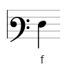 Kleines f im F-Baritonschlüssel
