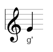 Eingestrichenes G im Französischen Violinschlüssel